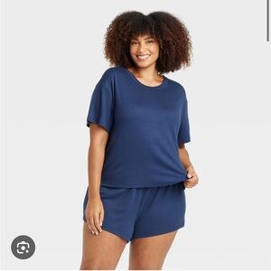 Auden pointelle navy pajama set